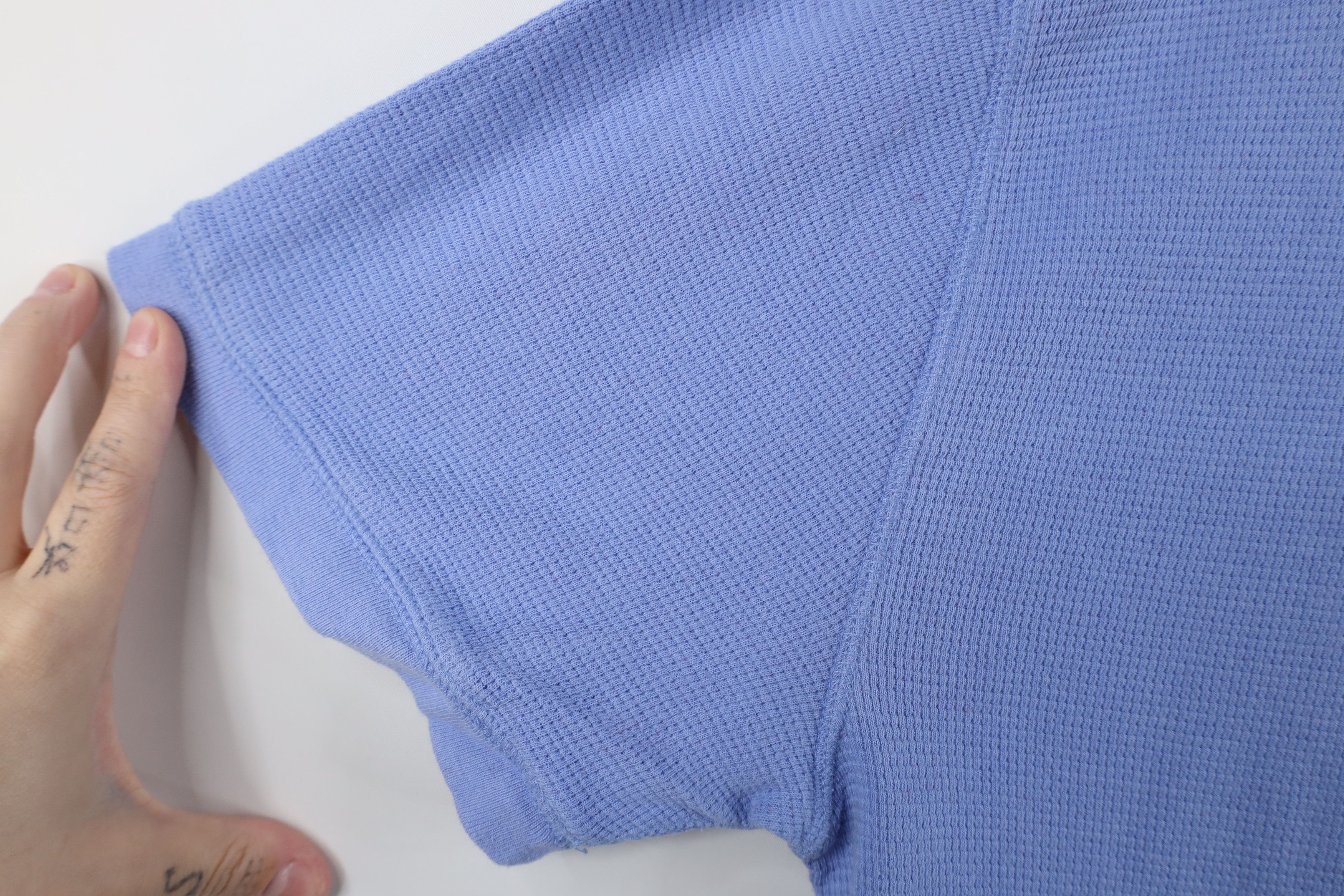 Ralph Lauren Vintage Ralph Lauren Waffle Knit Short Sleeve T-Shirt Blue Size US XL / EU 56 / 4 - 6 Thumbnail