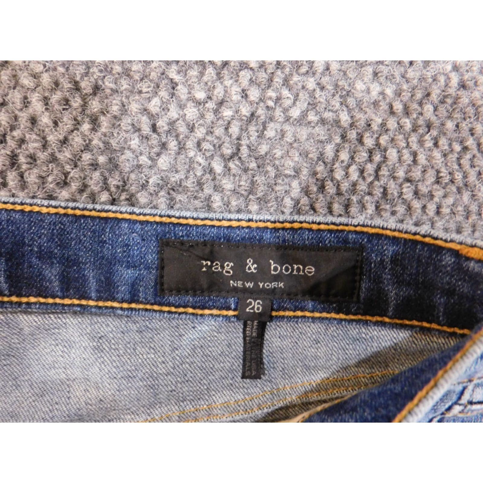 Rag & Bone rag & bone Jeans Womens 27 Blue Denim Ankle Stretch Zip 27in Cigarette Bilbury Modern Classic Designer Women Size 27" / US 4 / IT 40 - 3 Thumbnail