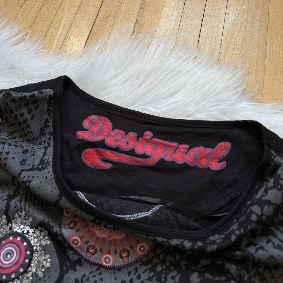 Desigual 📌 Crazy Y2K Desigual If Six Was Nine vibe Long Sleeve Size XL / US 12-14 / IT 48-50 - 7 Thumbnail