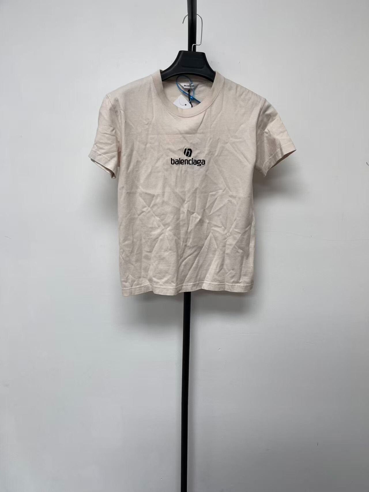 Balenciaga Balenciaga Logo Embroidered Short Sleeve T-Shirt Size L / US 10 / IT 46 - 1 Thumbnail