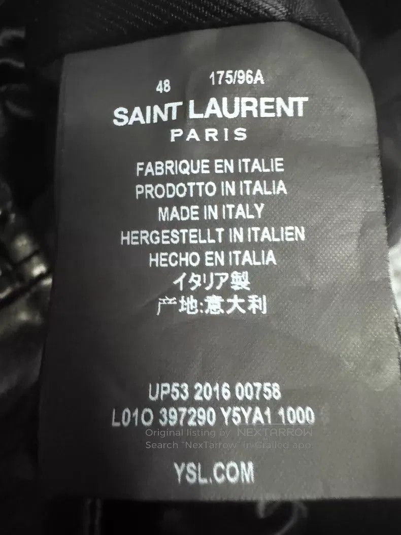 Saint Laurent Paris Saint Laurent Paris Motorcycle Zip Leather Jacket i Size US M / EU 48-50 / 2 - 4 Thumbnail