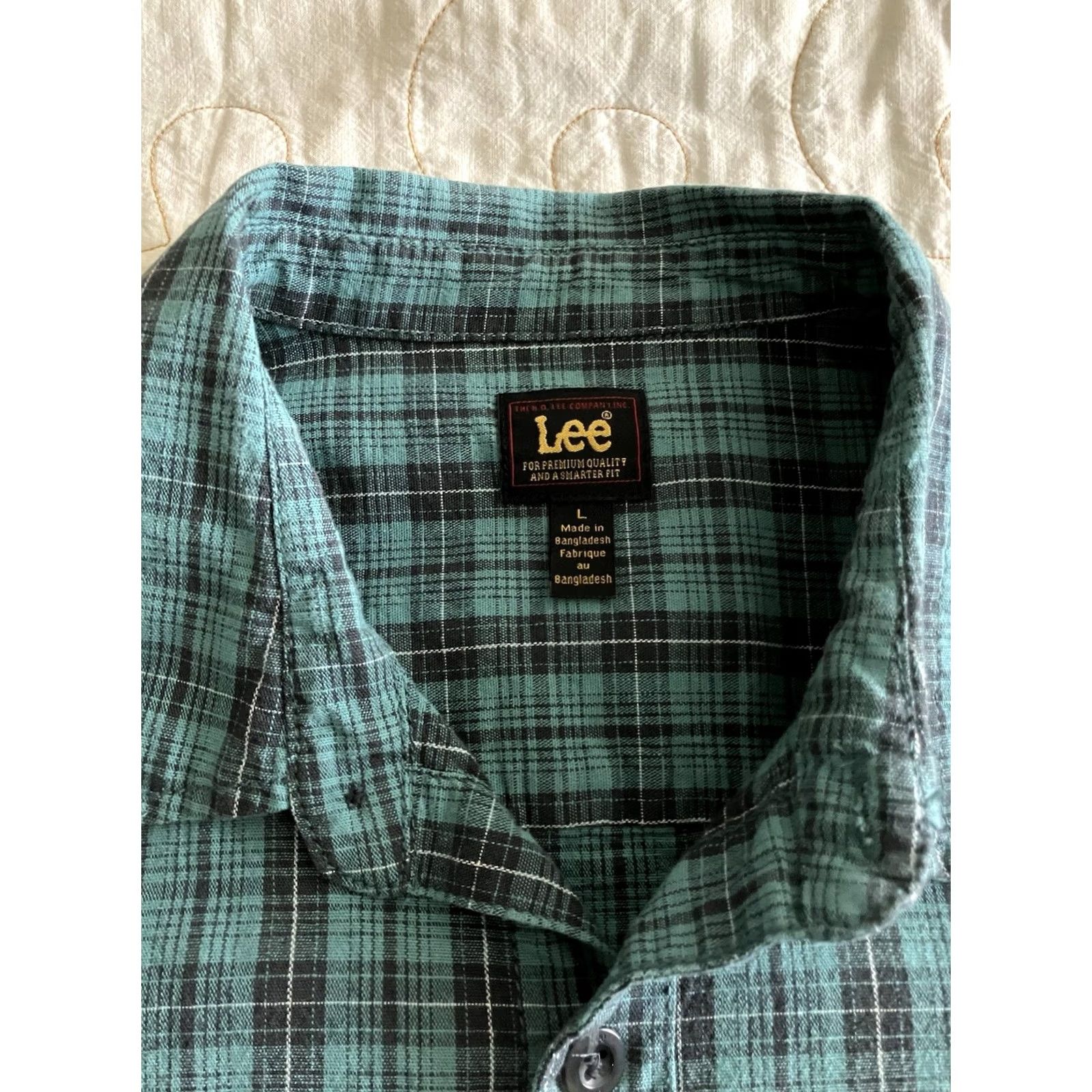 Lee VINTAGE Lee Shirt Mens L Green Plaid Pockets Short Sleeve Button-Up Size US L / EU 52-54 / 3 - 2 Thumbnail
