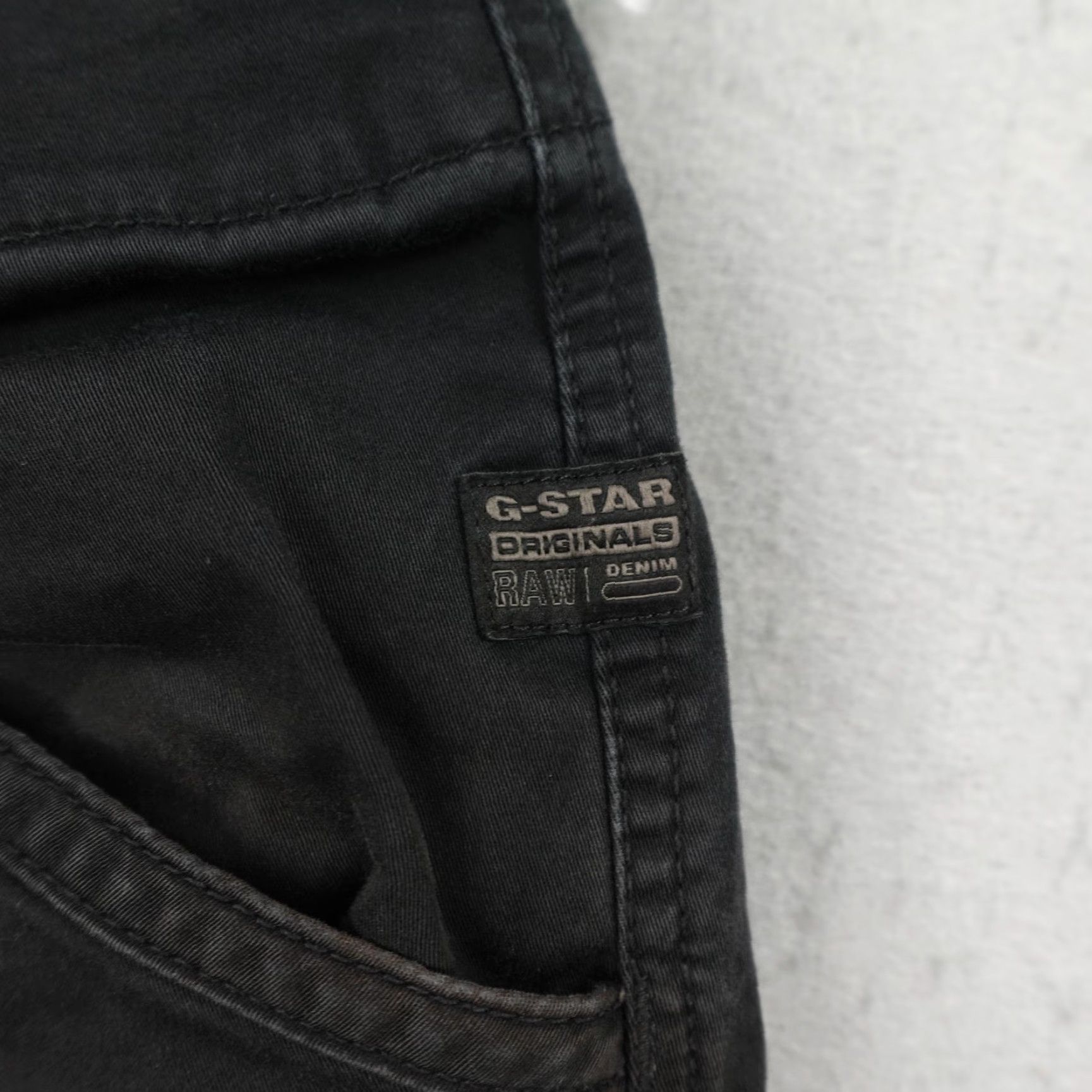 G-Star RAW Cargo Shorts 34 Black Outdoor Utility Relaxed Paratrooper Mens