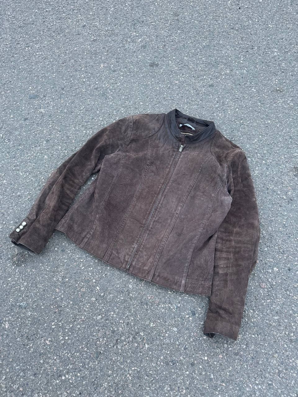 Designer × Vintage Vintage Y2K brown LEATHER jacket Size XL / US 12-14 / IT 48-50 - 1 Thumbnail