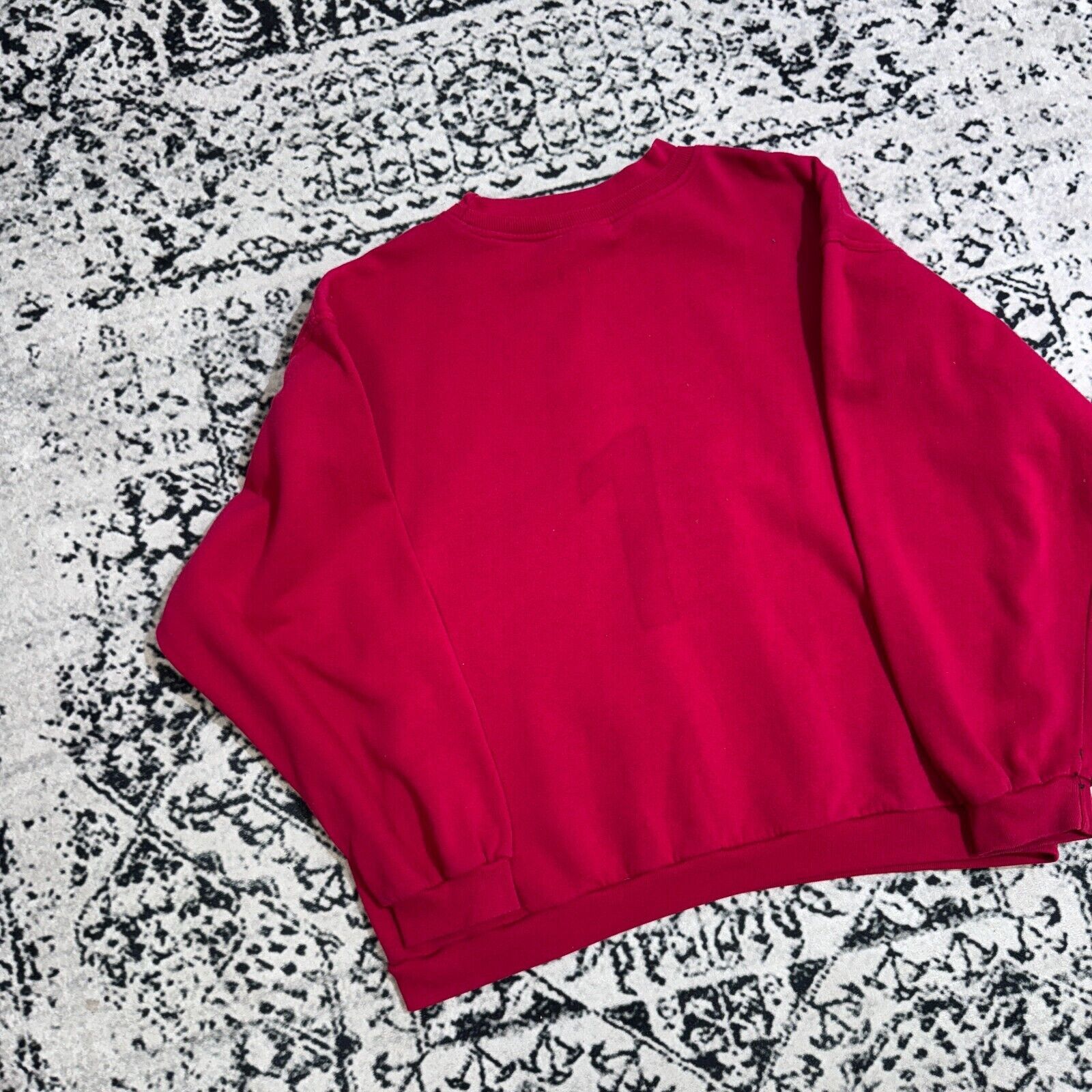 Nike × Vintage Vintage Nike Red Cotton Crewneck Size XXL 90s Center Swoosh Size US XXL / EU 58 / 5 - 11 Thumbnail