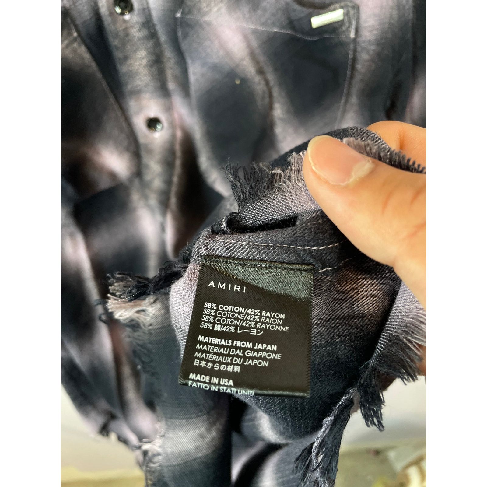 Amiri Amiri Black Purple Flannel Used Small Size US S / EU 44-46 / 1 - 4 Thumbnail