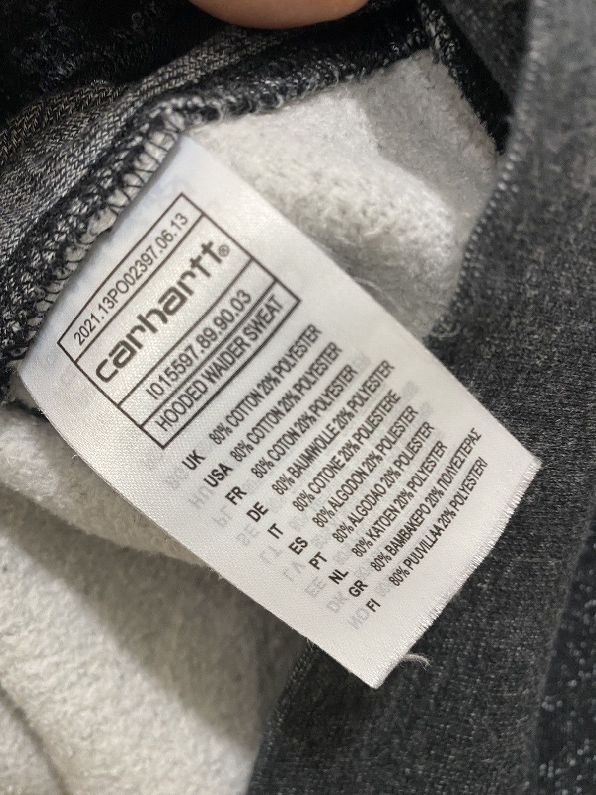 Carhartt Wip Carhartt Wip Waider sweatshirt, size XXL, black/grey, used Size US XXL / EU 58 / 5 - 11 Thumbnail