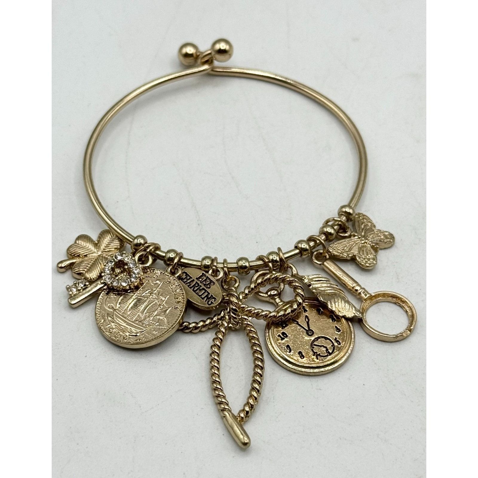 Other Multi charm bangle gold bracelet Size ONE SIZE - 1 Thumbnail