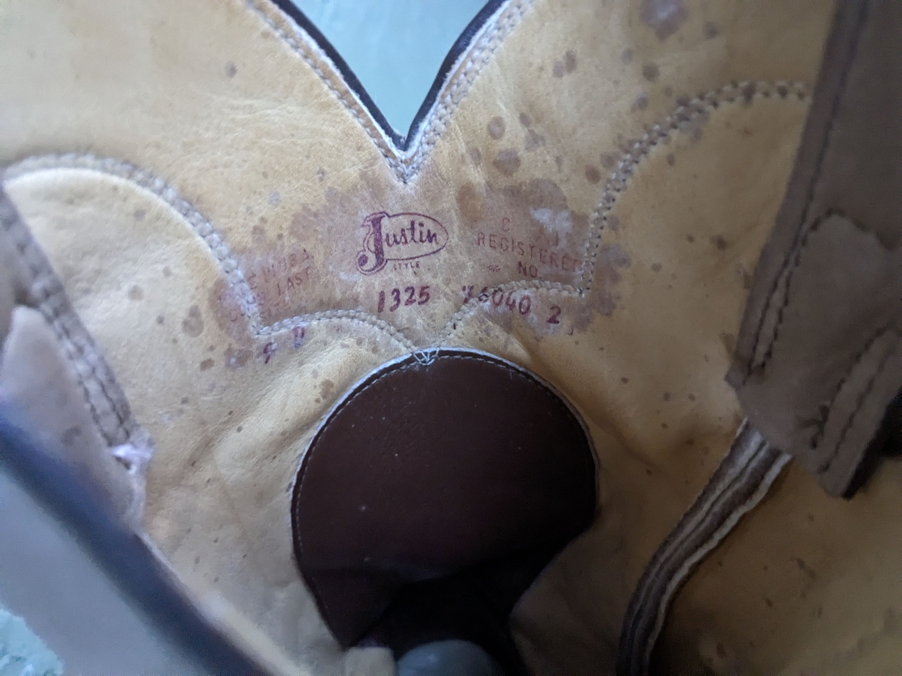 Justin Boots × Vintage Vintage Justin Cowboy Boots Leather Taupe Brown 9 Western Size US 9 / EU 42 - 4 Thumbnail