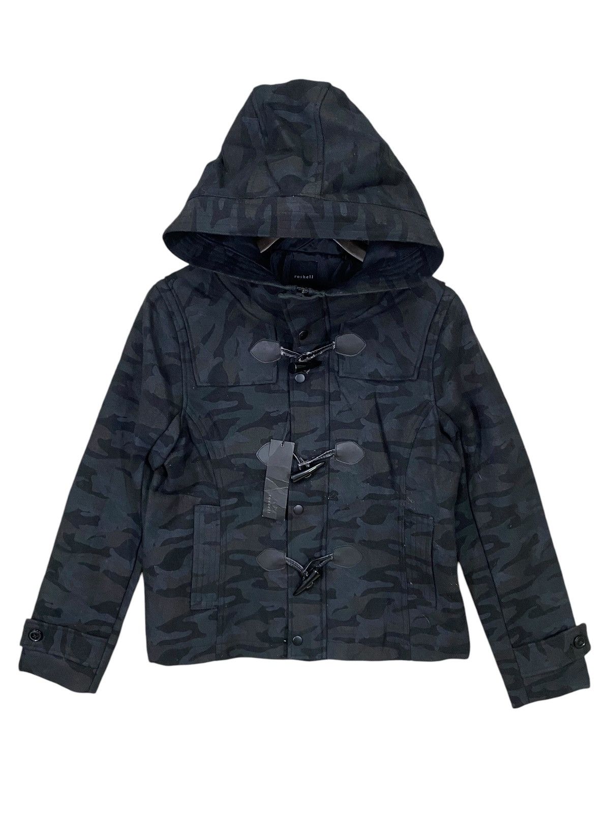 If Six Was Nine Steampunk Roshell black camo wool jacket Size US M / EU 48-50 / 2 - 1 Thumbnail