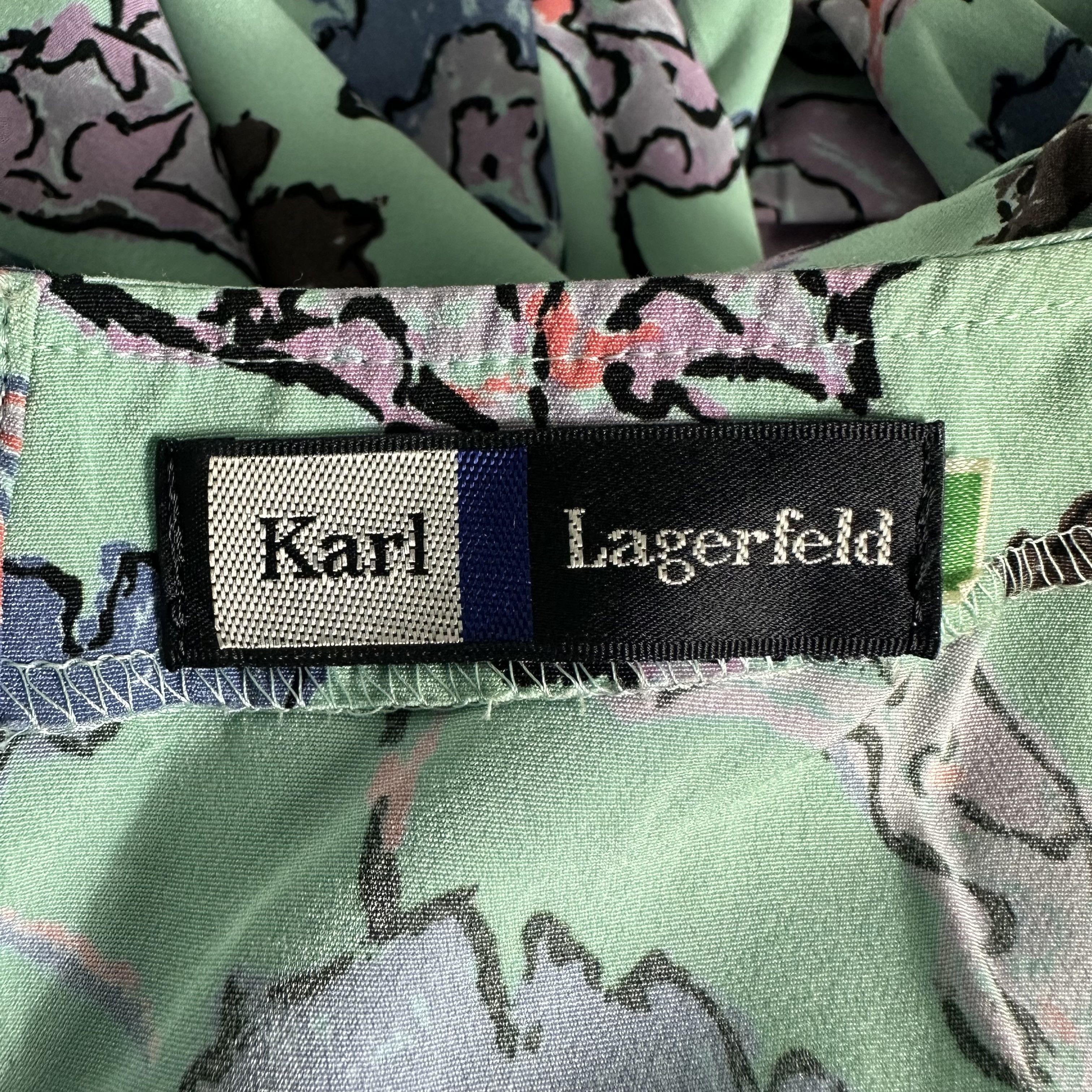 Karl Lagerfeld 🔥RARE🔥Karl Lagerfeld Floral OVP Women Top Blouses Size ONE SIZE - 6 Thumbnail