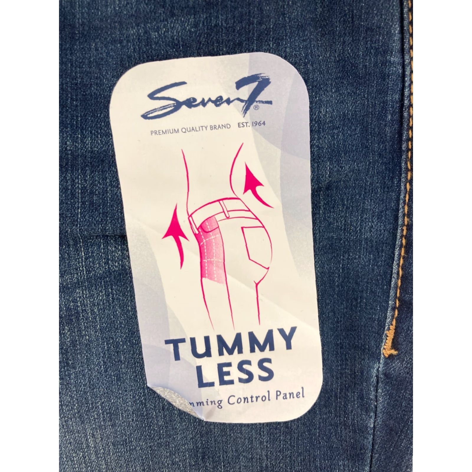 Vintage Seven7 Jeans Womens Slimming Mid Rise 6 Blue Denim 5-Pocket Jeans Mens? (Stop) Size 28" / US 6 / IT 42 - 7 Thumbnail