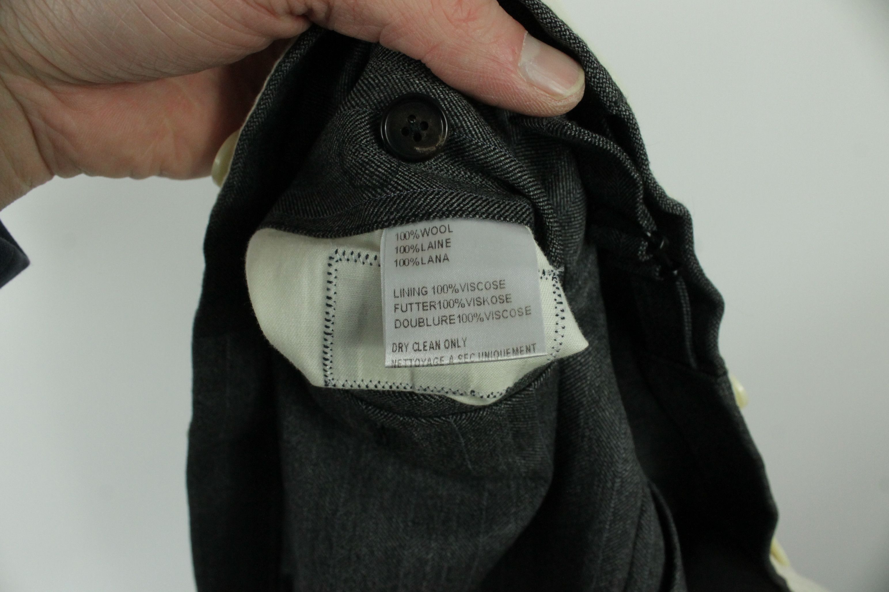 Hackett Hackett London Gray Micro Herringbone Wool 3BTN Formal Suit Size 42R - 17 Thumbnail