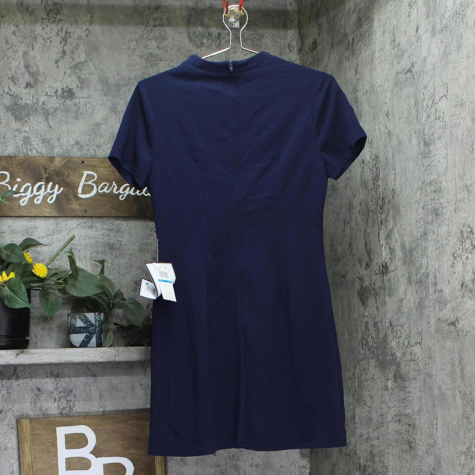 Other Nwt B. Darlin Mockneck Mini Dress 45uap84 Navy Blue 9/10 Size M / US 6-8 / IT 42-44 - 2 Thumbnail