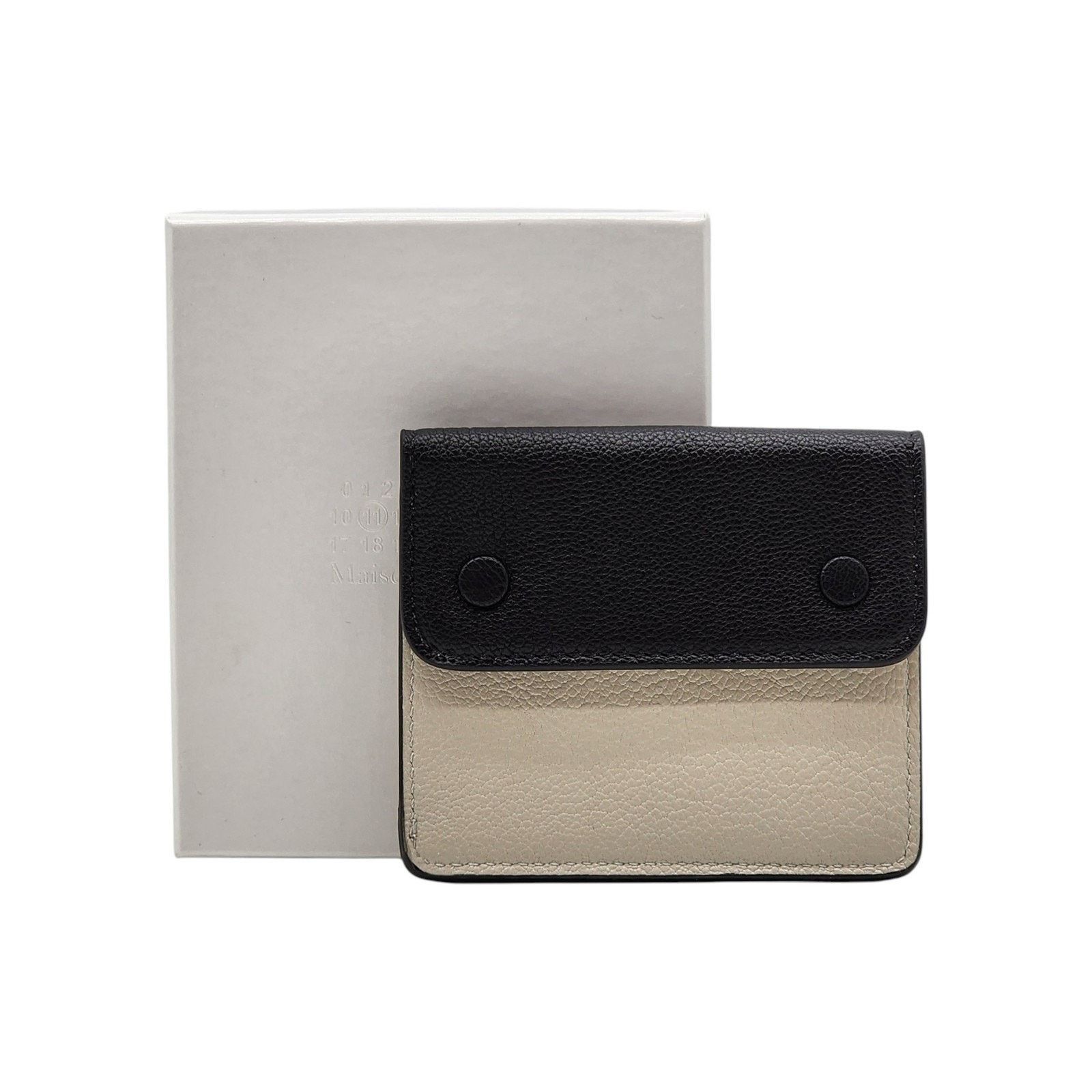 Maison Margiela Four Stitch Leather Card Holder Black Beige - NWB Size ONE SIZE - 1 Thumbnail