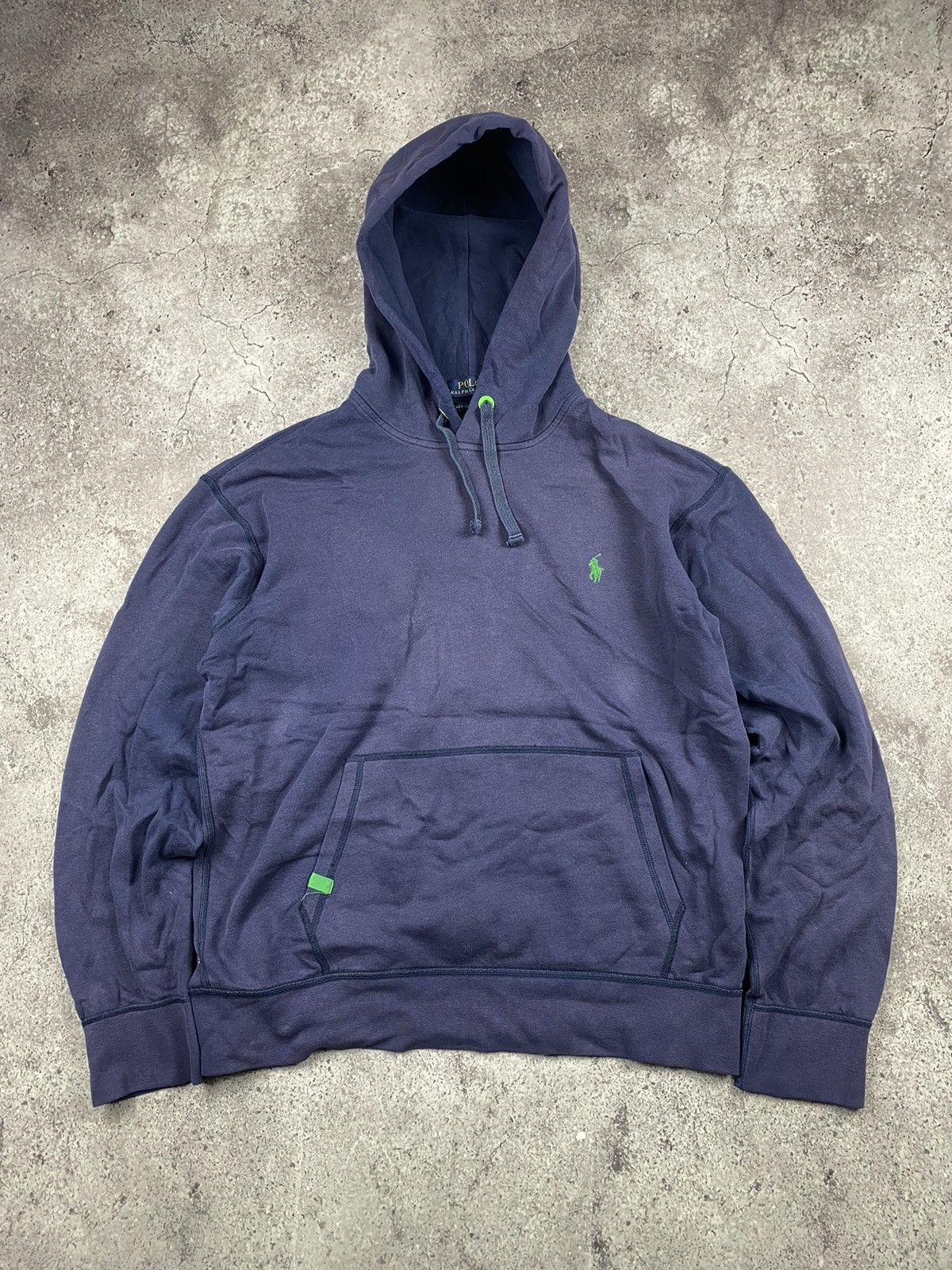 Polo Ralph Lauren × Ralph Lauren × Vintage VINTAGE POLO RALPH LAUREN FADED EMBROIDERED BOXY HOODIE Size US L / EU 52-54 / 3 - 1 Thumbnail