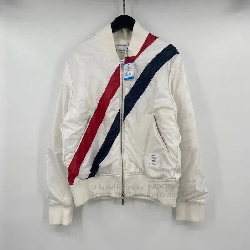 Thom Browne Thom Browne Women's White Jacket with Stripes . Size M / US 6-8 / IT 42-44 - 1 Thumbnail