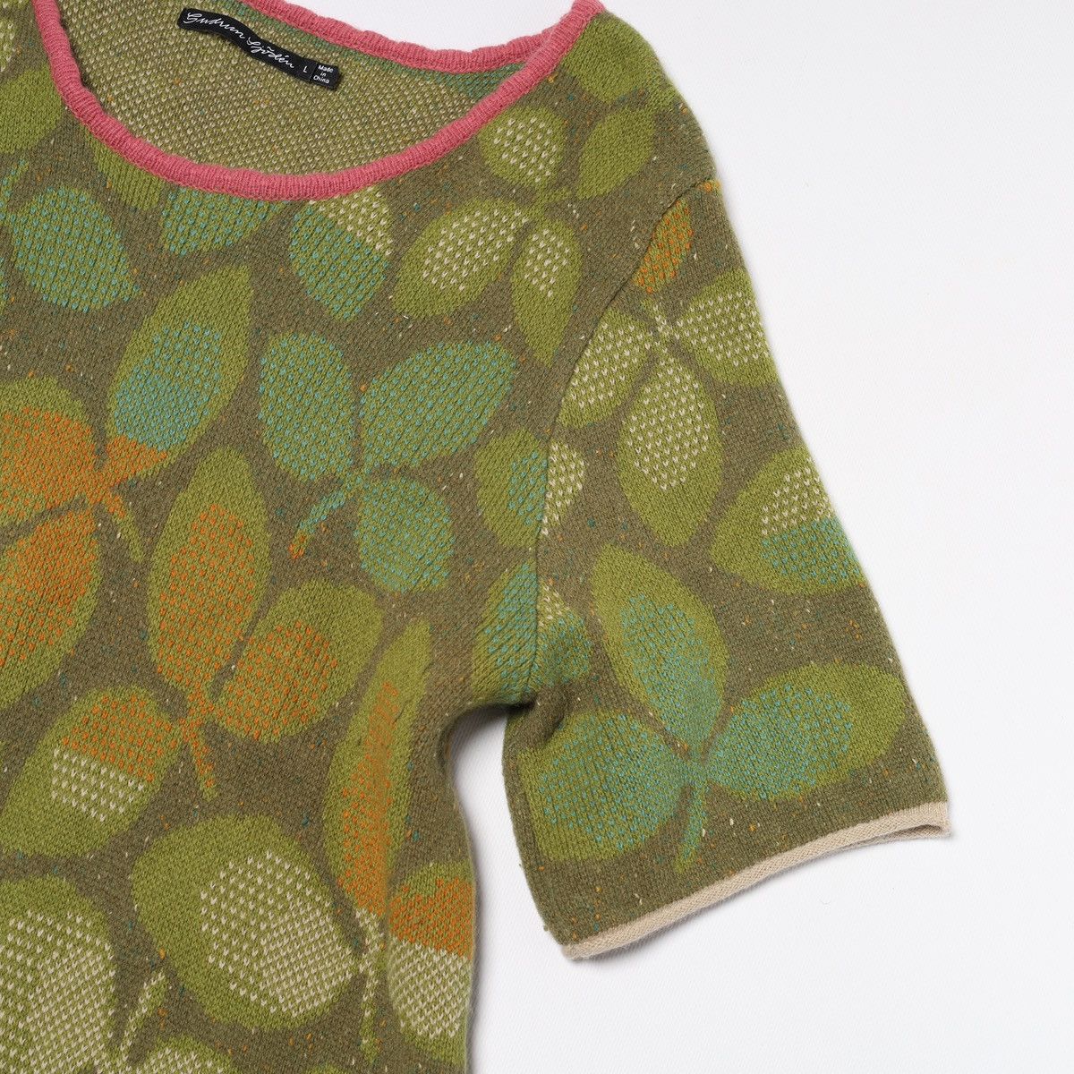 Gudrun Sjoden Gudrun Sjoden Wool Cotton Flowers Floral Print Sweater Top Size L / US 10 / IT 46 - 5 Thumbnail