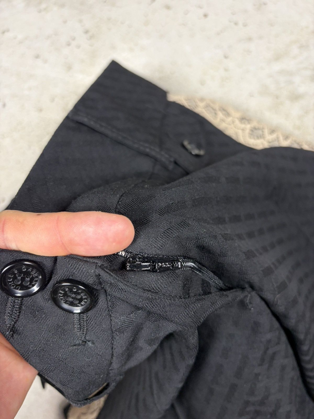 Dolce & Gabbana Dolce & Gabbana Black Casual Pants Lace Trims Stripe Size 30" / US 8 / IT 44 - 4 Thumbnail