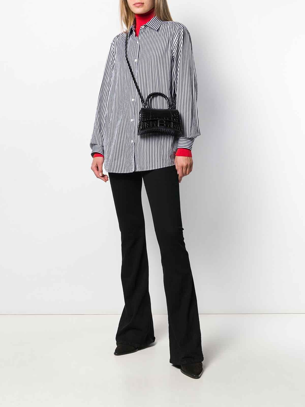 Balenciaga o1tr1nto0126 Size: OS / Hourglass XS Handbag in Black Size ONE SIZE - 5 Thumbnail