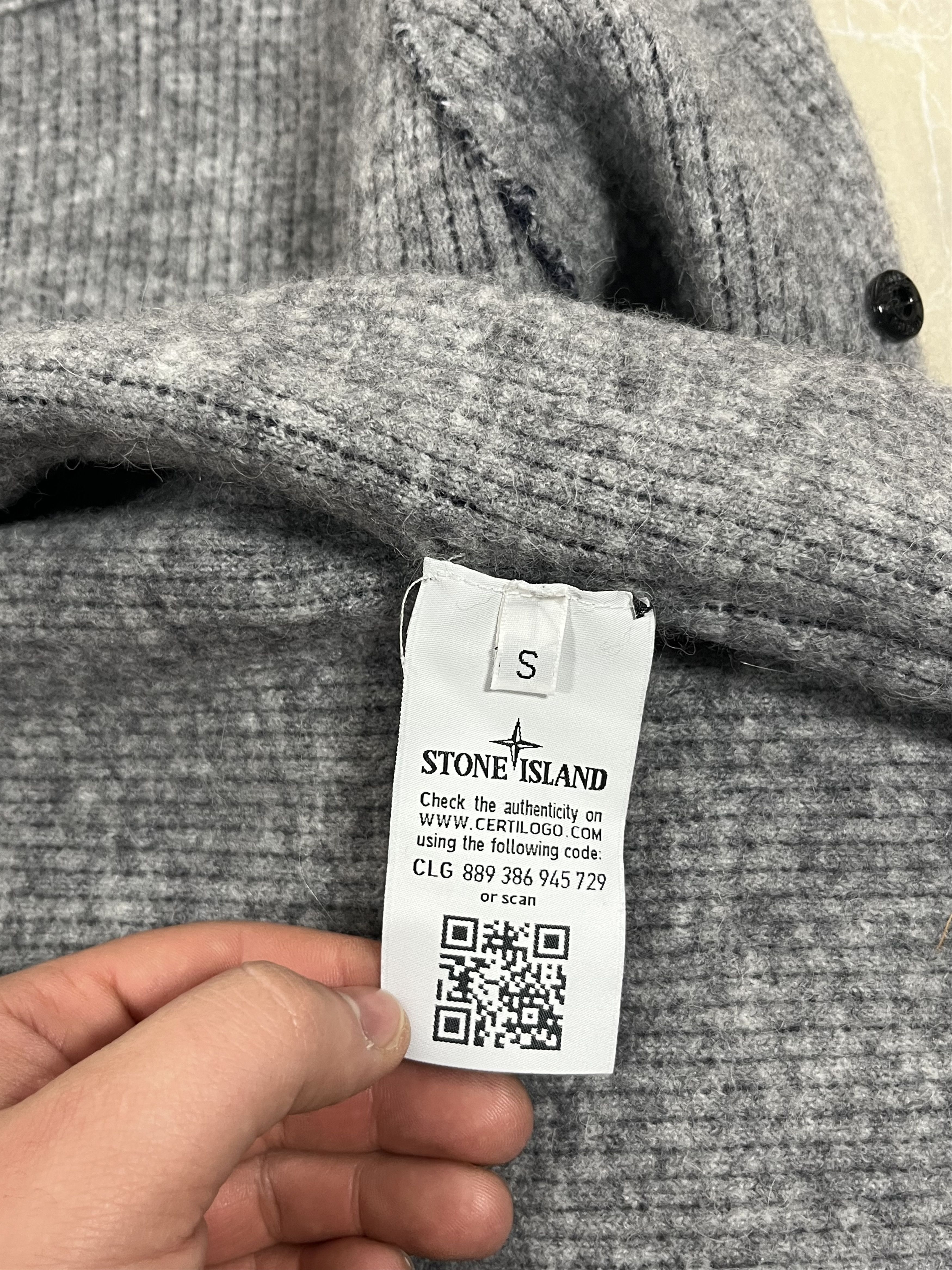 Stone Island Vintage Blue/Grey Knitwear Stone Island 2 Face - Size S Size US S / EU 44-46 / 1 - 14 Thumbnail