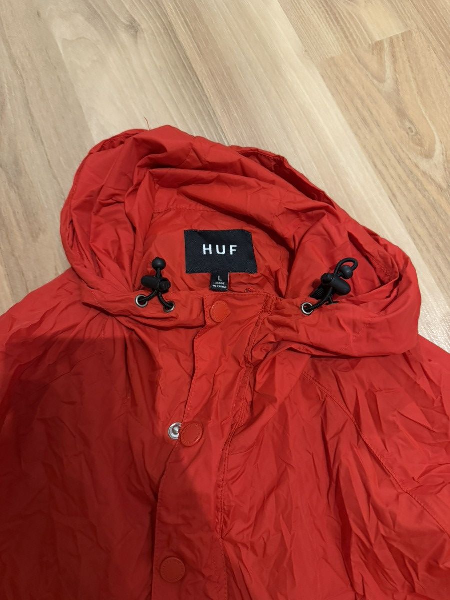 Huf × Thrasher HUF Worldwide Packable Hooded Poncho / Rain Jacket Red - L Size US L / EU 52-54 / 3 - 4 Thumbnail