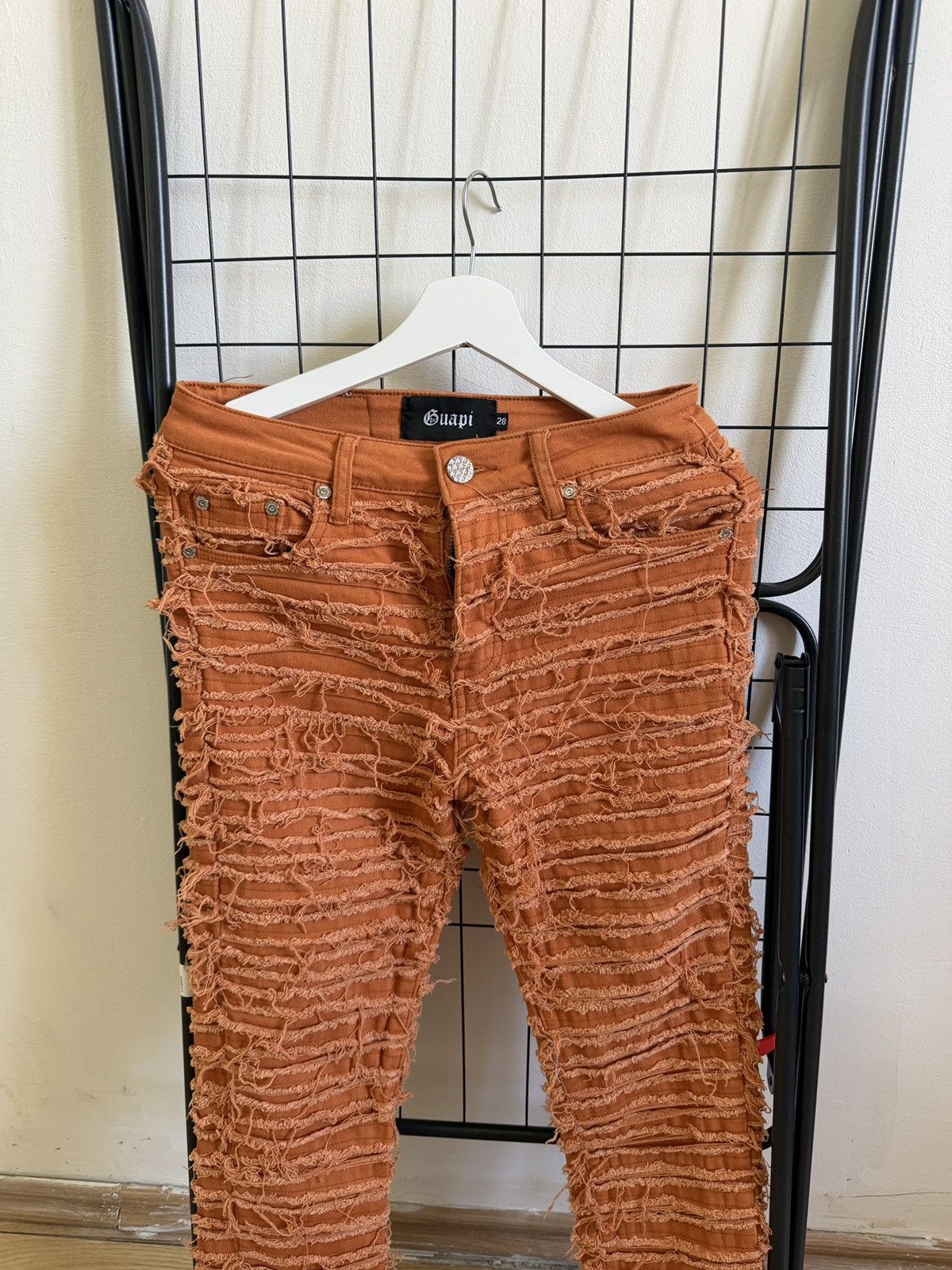 GUAPI Guapi destroyed jeans distressed opium y2k blueface style Size US 28 / EU 44 - 3 Thumbnail