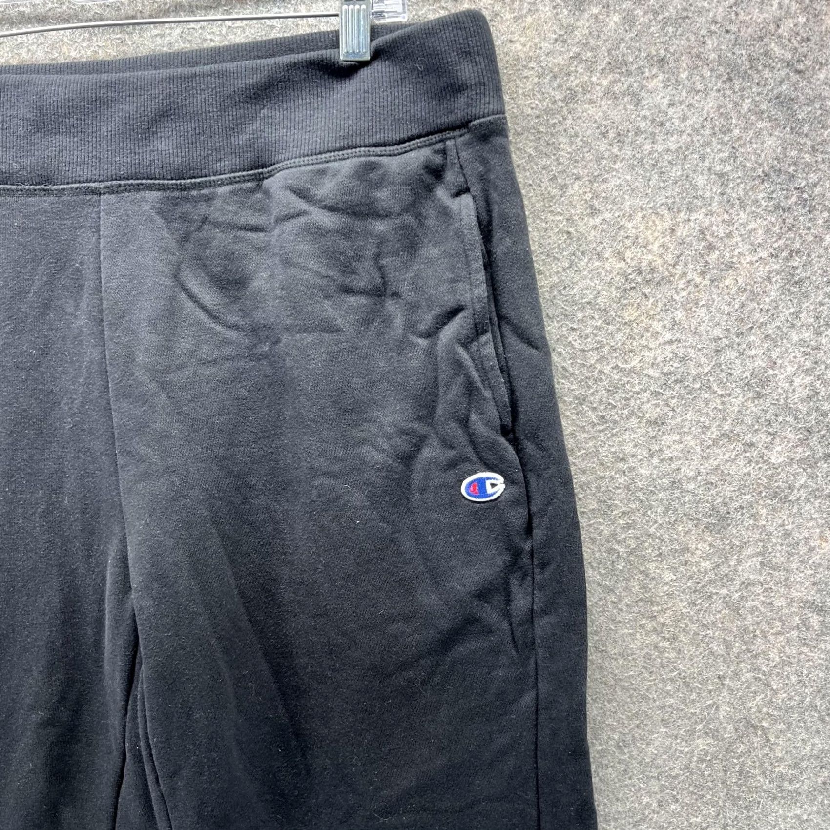 Champion VINTAGE? No. Champion Sweatpants Mens XL Black Joggers Fleece Lined Athletic Lounge Pants Size US 36 / EU 52 - 4 Thumbnail