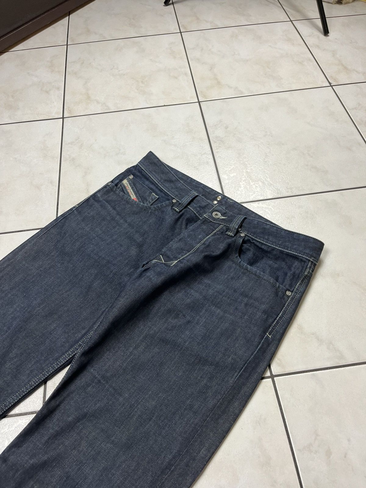 Diesel × Vintage Vintage Diesel larkee y2k waxed denim jeans pants goth navy Size US 32 / EU 48 - 6 Thumbnail