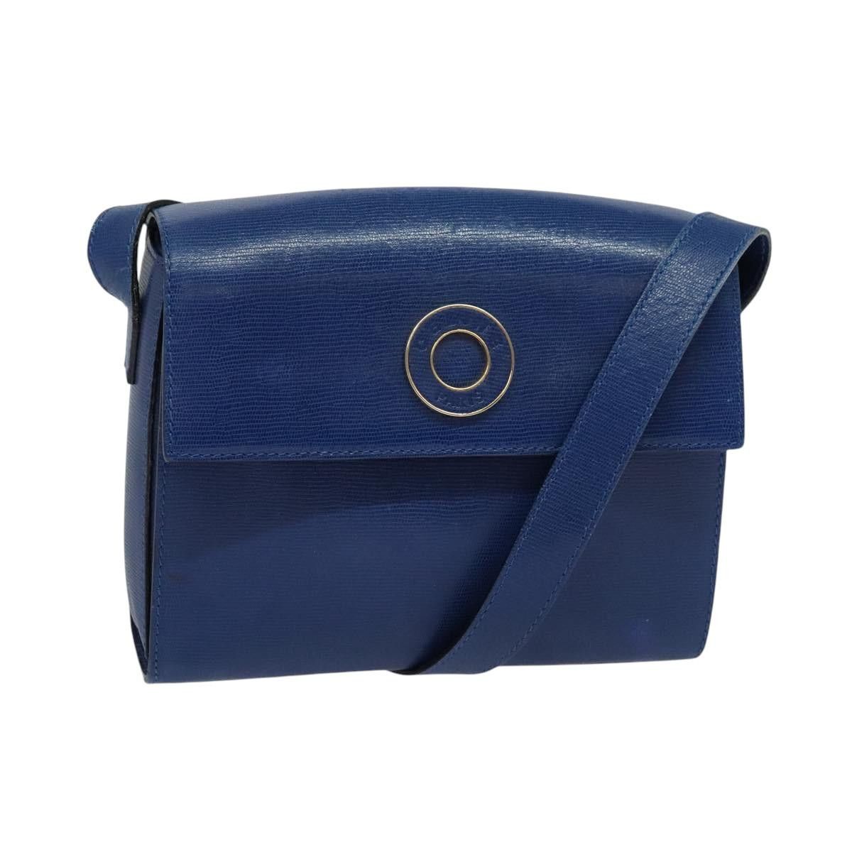 Celine CELINE Shoulder Bag Leather Blue Gold Size ONE SIZE - 1 Thumbnail