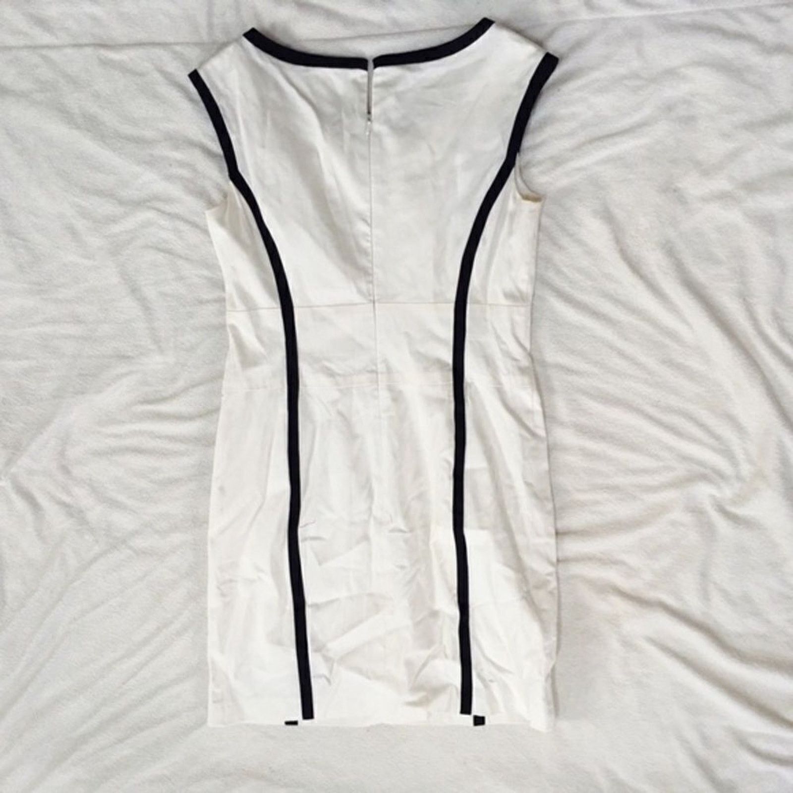 Jones New York Jones New York White Structured Sleeveless Dress | Sz 4 Size S / US 4 / IT 40 - 4 Thumbnail