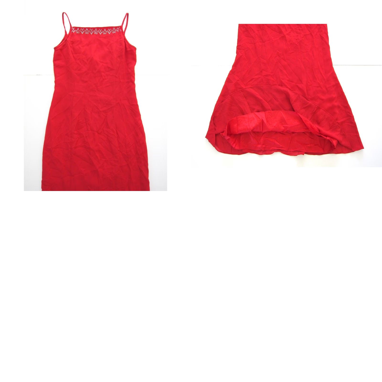 Jessica McClintock VINTAGE Jessica McClintock Gunne Sax Red Chiffon Beaded Long Gown Dress 9/10 Size M / US 6-8 / IT 42-44 - 8 Thumbnail