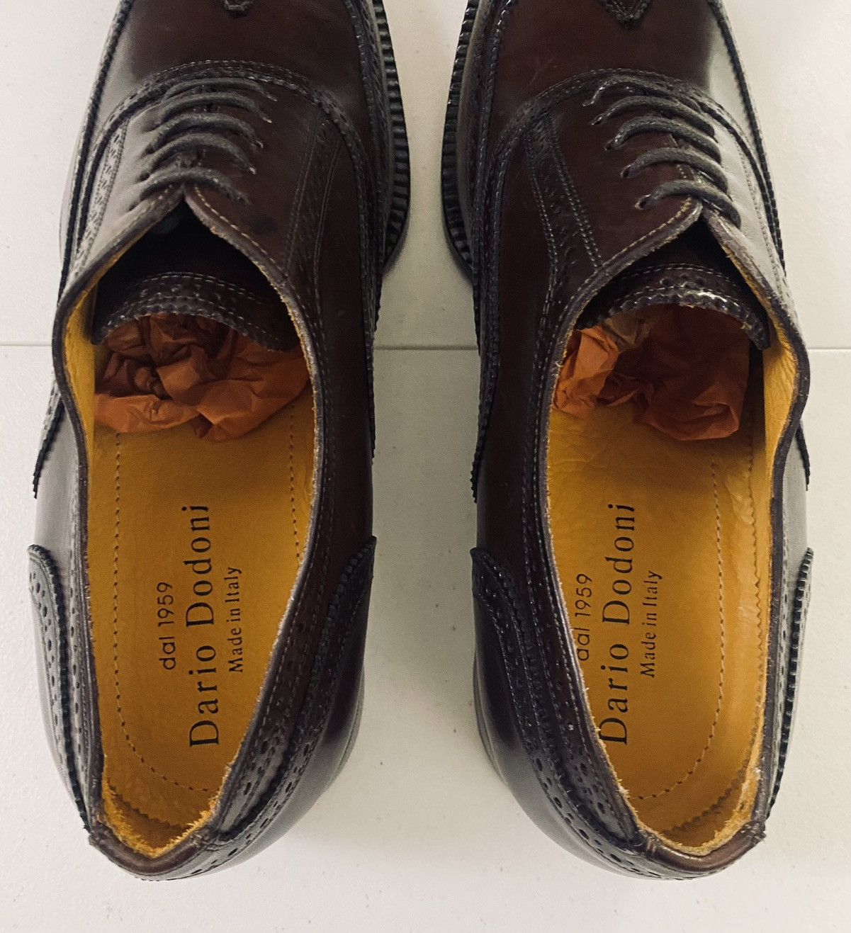 Other Dario Dodoni Brown Handmade Brogue Wingtip Oxfords 10 US New Size US 10 / EU 43 - 7 Thumbnail