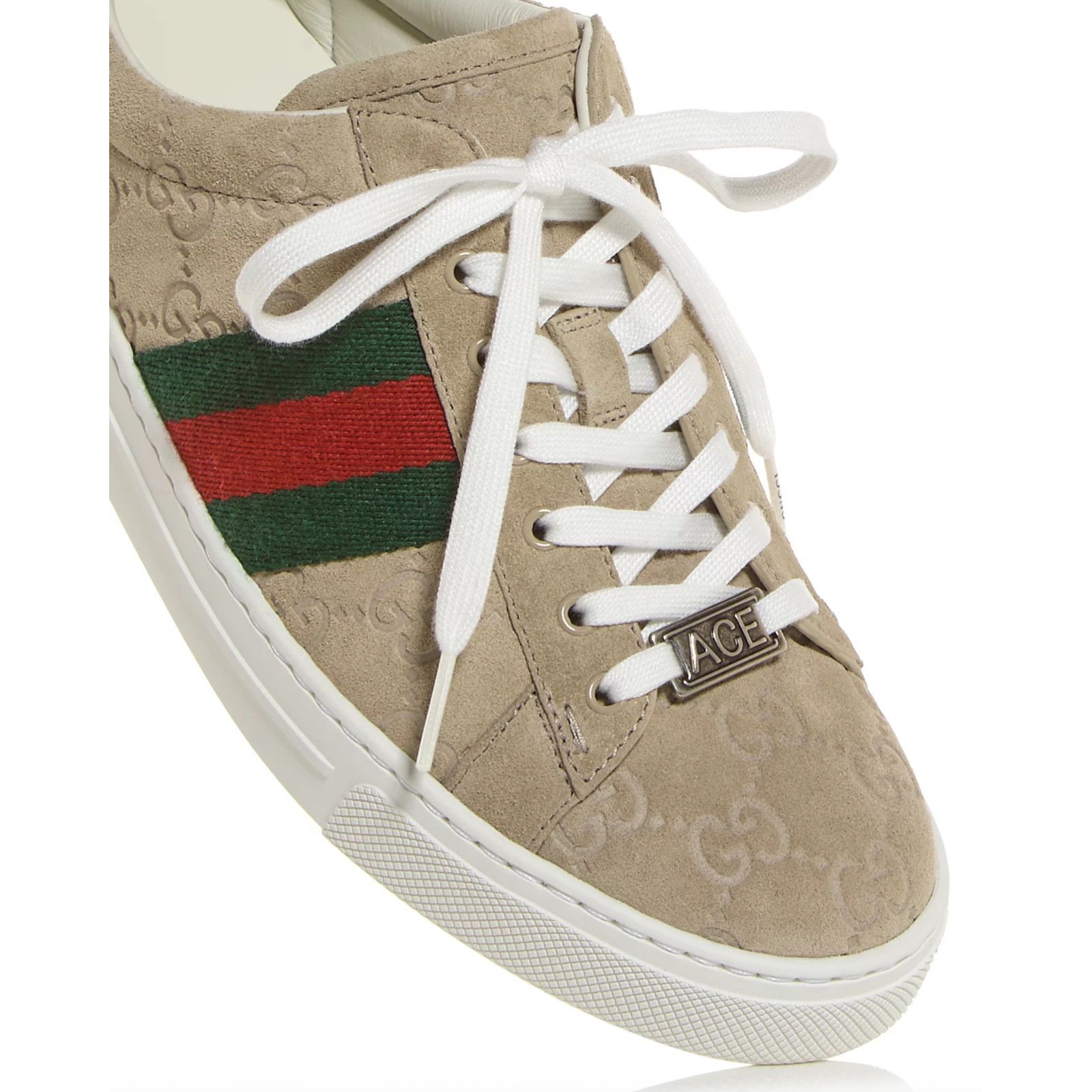 Gucci Gucci Oatmeal Beige Suede Flat Low Top Trainer Sneakers 40 Size US 10 / IT 40 - 10 Thumbnail