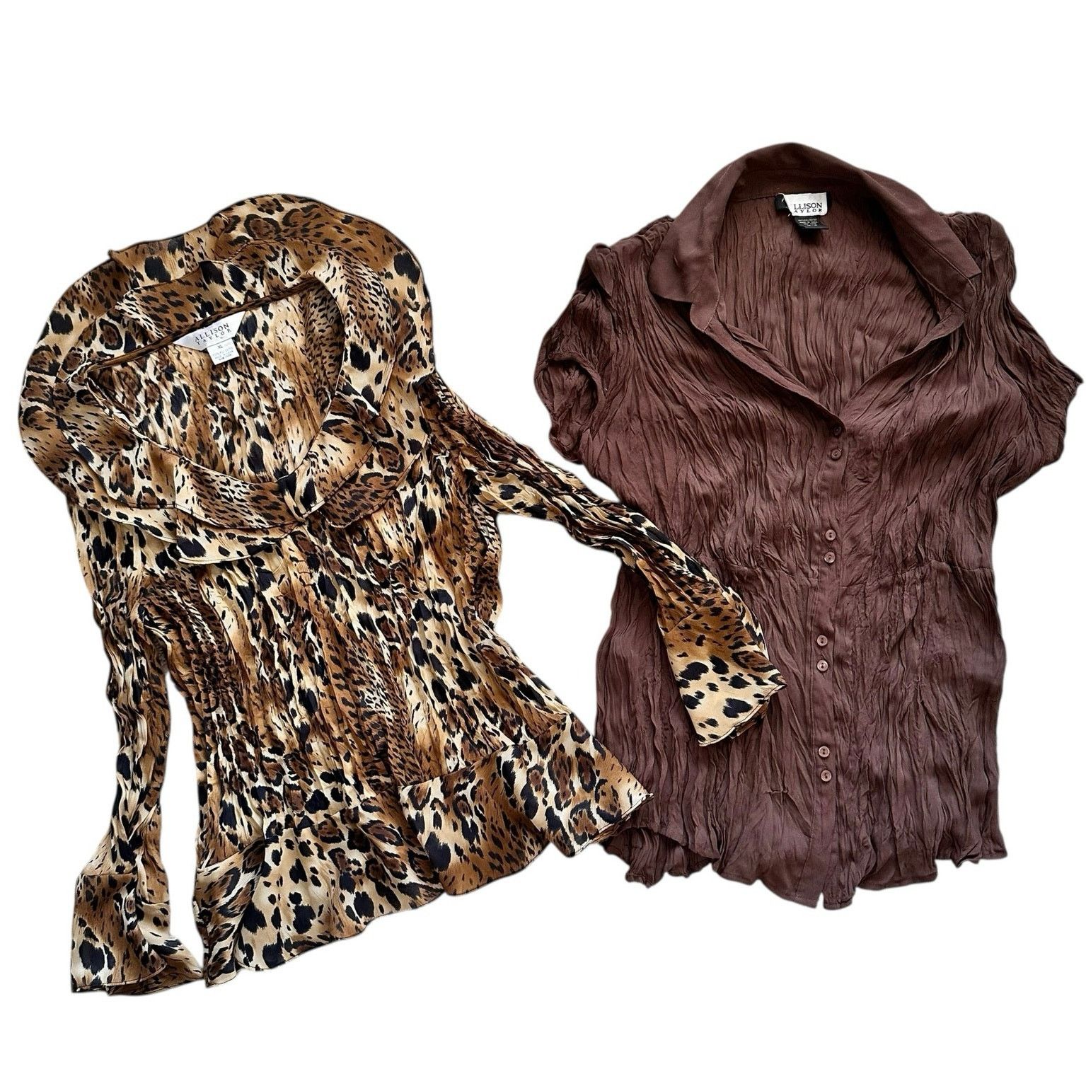Other Allison Taylor Y2K Going Out Ruffle Tops Leopard Brown XL Size XL / US 12-14 / IT 48-50 - 1 Thumbnail