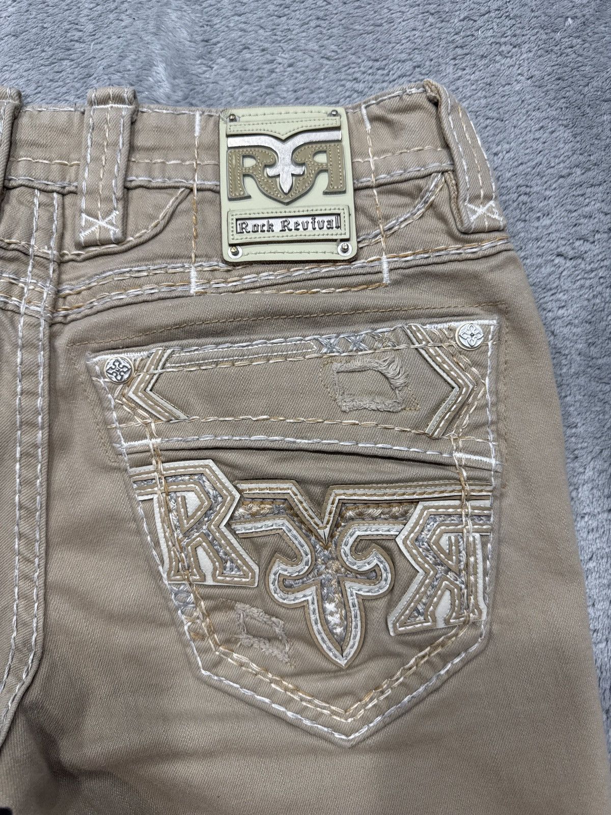 Rock Revival 31/32 rock revival jeans Beige Whiteish color way Size US 31 - 6 Thumbnail