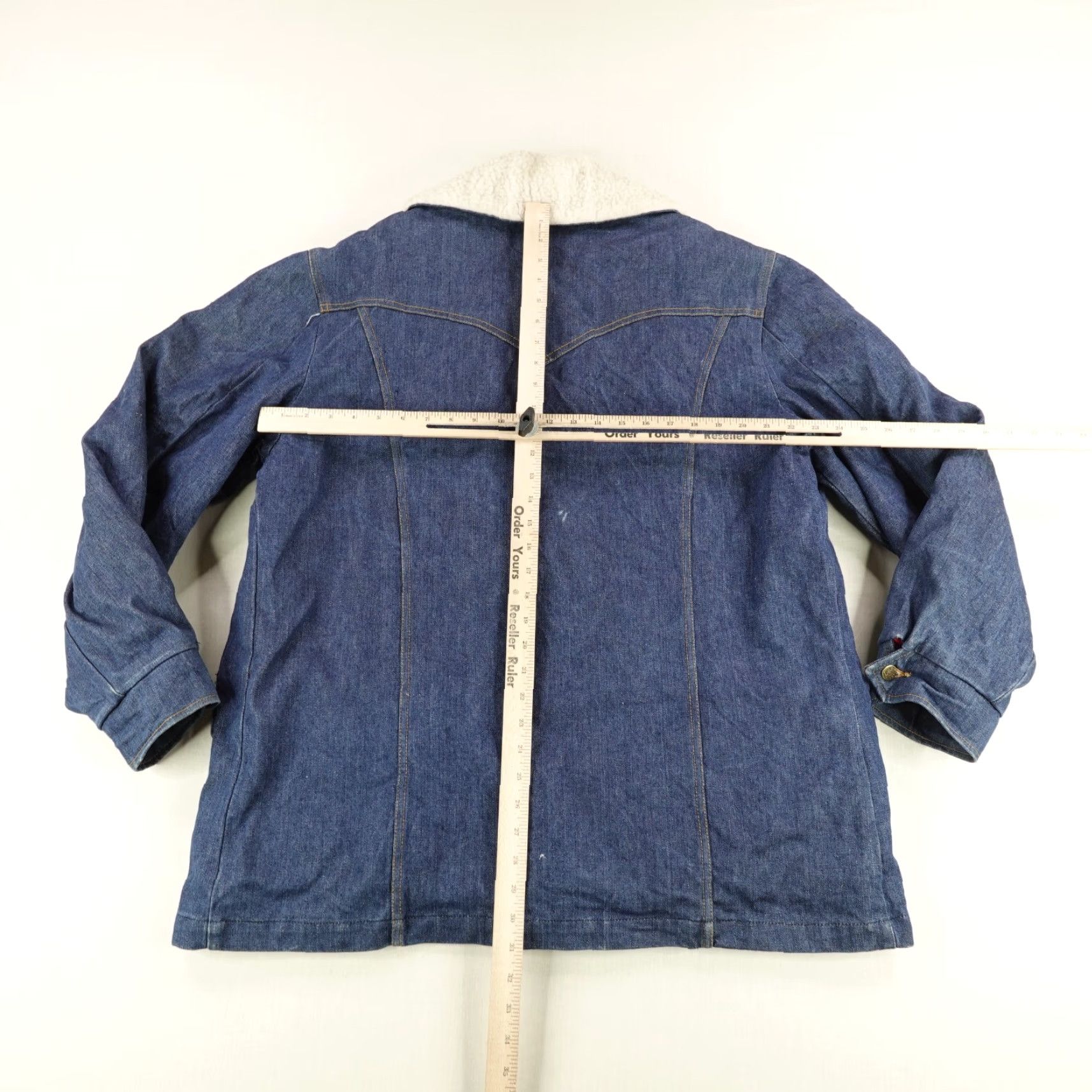 Lee Lee Vintage Storm Rider Jacket XL Blue Denim Chore Coat Mens 70s Jacket Coat Size US 36 / EU 52 - 6 Thumbnail