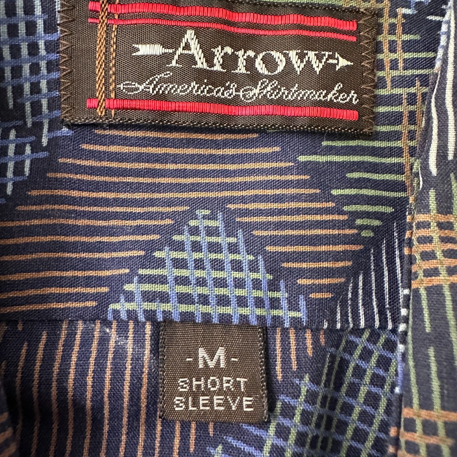 Arrow VTG Arrow Disco Shirt Men Medium Geometric Short Sleeve 70s Size US M / EU 48-50 / 2 - 6 Thumbnail