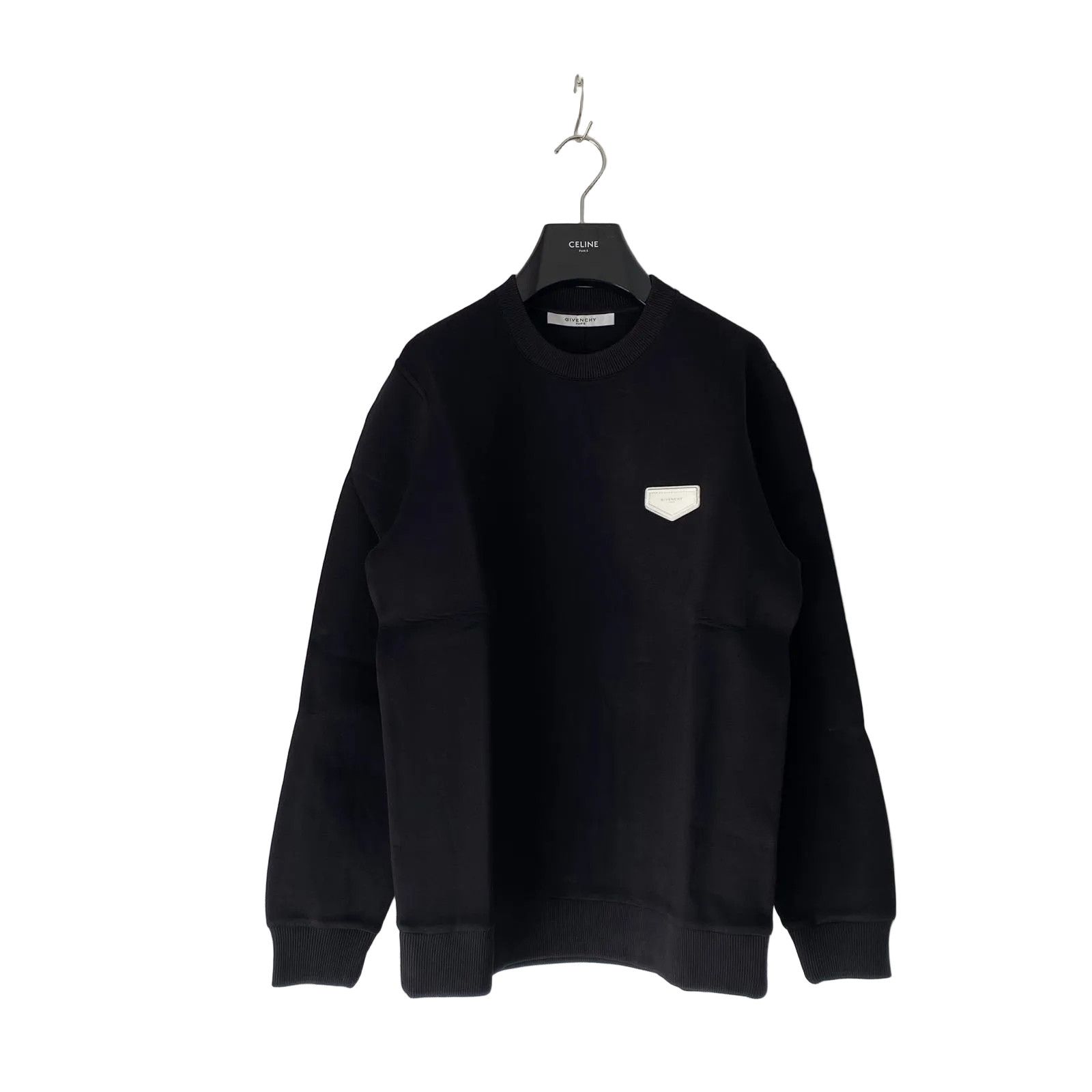 Givenchy Black Logo Leather Patch Neoprene Sweatshirt Size US S / EU 44-46 / 1 - 1 Thumbnail