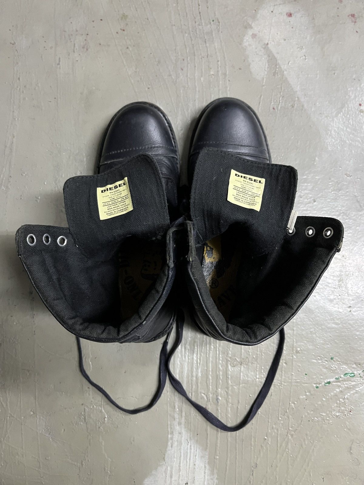 Diesel Diesel Leather Guidi AS 98 Style Combat Steel Toe Boots Size US 8.5 / EU 41-42 - 17 Thumbnail