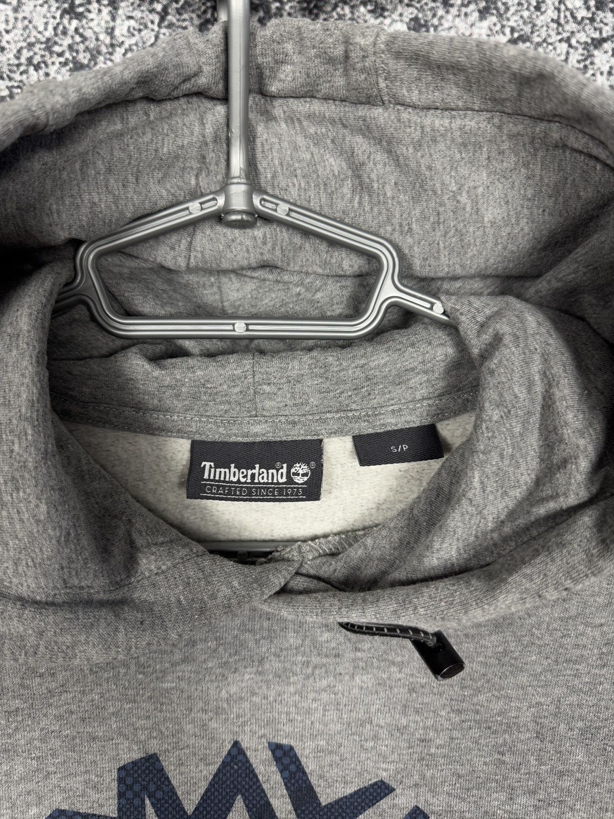Timberland Men’s Timberland Hoodie Big Logo Grey Pullover Size S Size US S / EU 44-46 / 1 - 8 Thumbnail