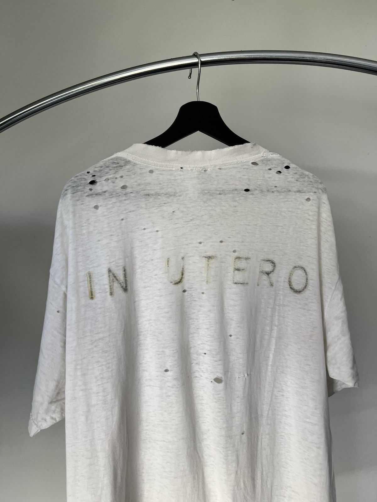 Band Tees × Nirvana × Vintage 1993 Vintage Nirvana In Utero Tee Size US XL / EU 56 / 4 - 9 Thumbnail