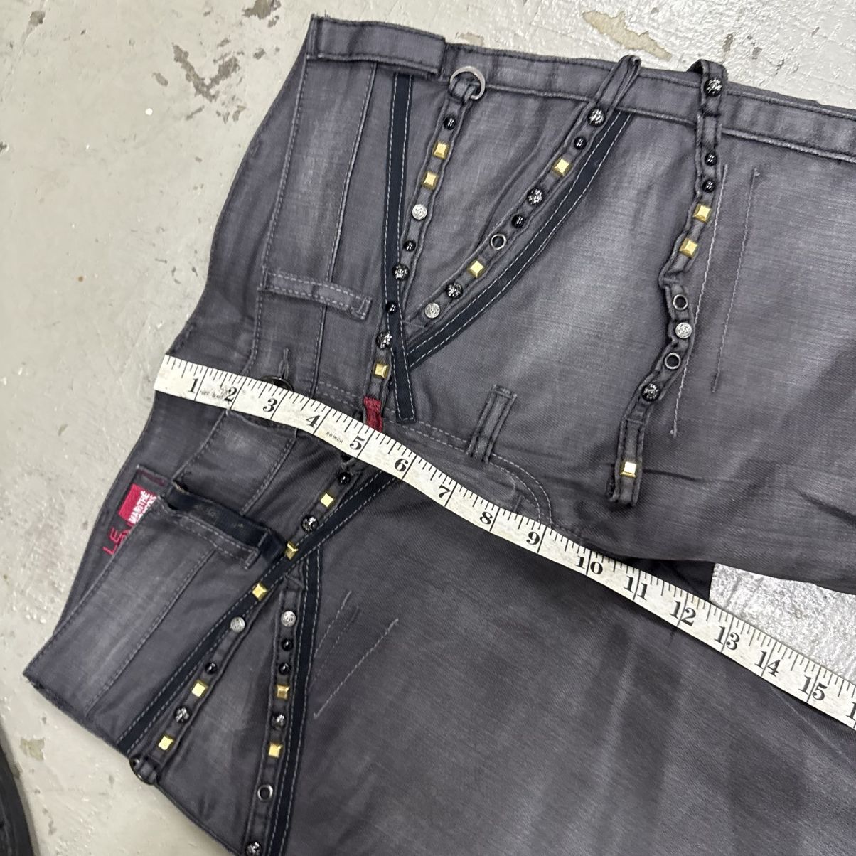 Marithe + Francois Girbaud Marithe Francois Girbaud Waxed Studded Punk Riot Pants Size US 32 / EU 48 - 11 Thumbnail