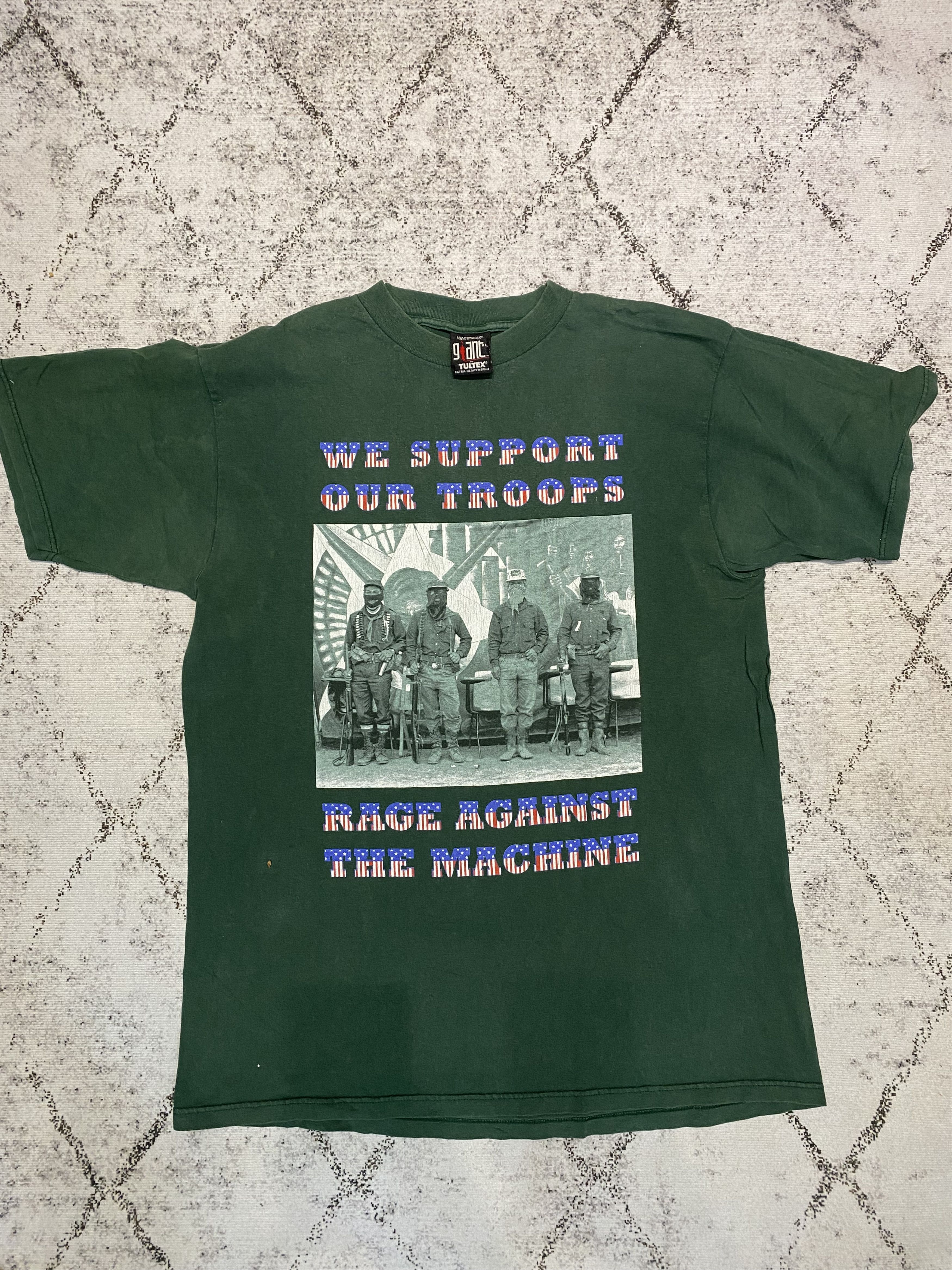 image of Band Tees x Rage Against The Machine Extremely Vintage 90's Rage Against The Machine Tees in Green 