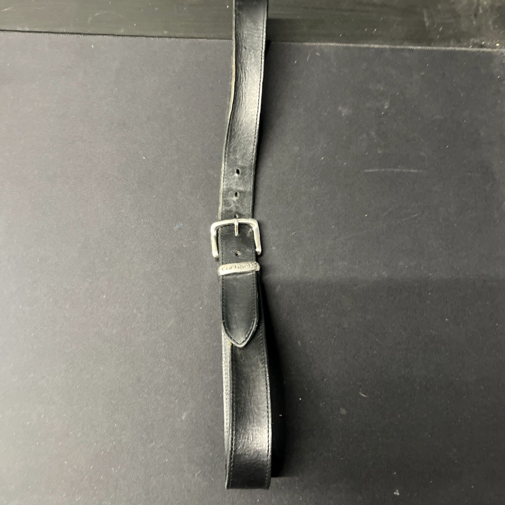 Carhartt Carhartt Belt Leather Nylon Web 1.5 Black 42 Men Dress Western Work Buckle A159 Discontinued Size 42 - 2 Thumbnail
