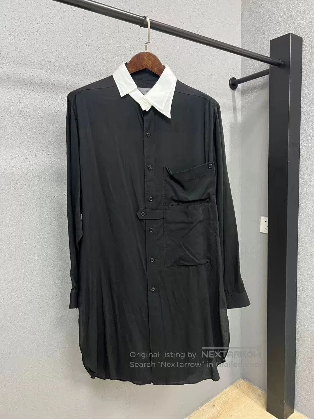 Yohji Yamamoto Yohji Yamamoto Black White Collar Shirt. Size M / US 6-8 / IT 42-44 - 1 Thumbnail