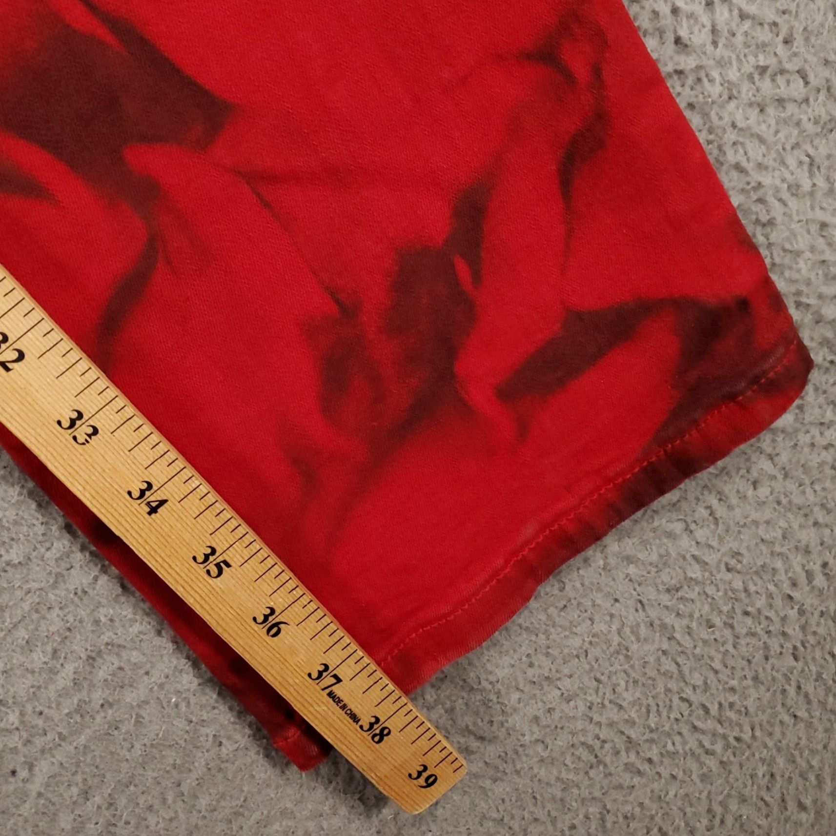 Denime TAKER Jeans Slim 29x38 Stacked Denim Red Black NWT Mens Size US 29 - 6 Thumbnail