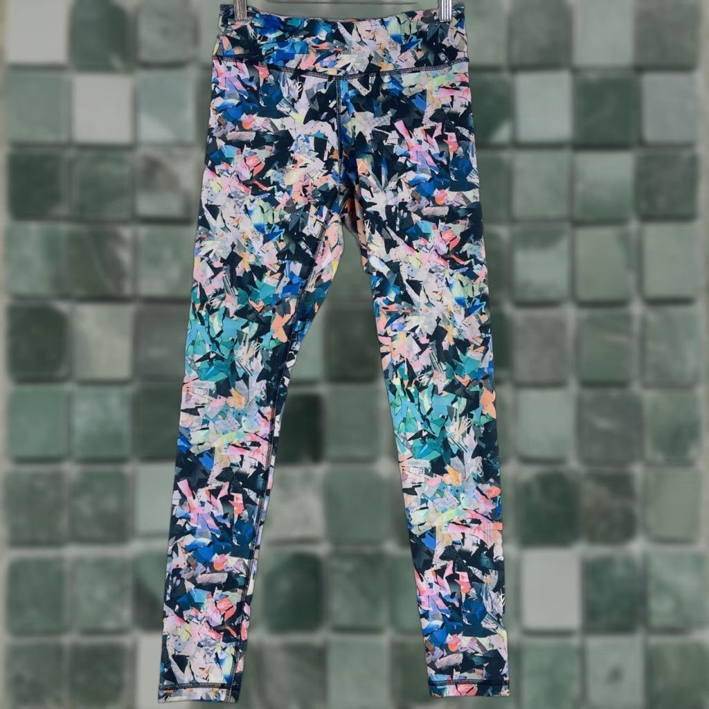 Marmot Marmot Blue Printed Ankle Leggings Womens Pull On Stretch Activewear Size M Size 32" / US 10 / IT 46 - 1 Thumbnail