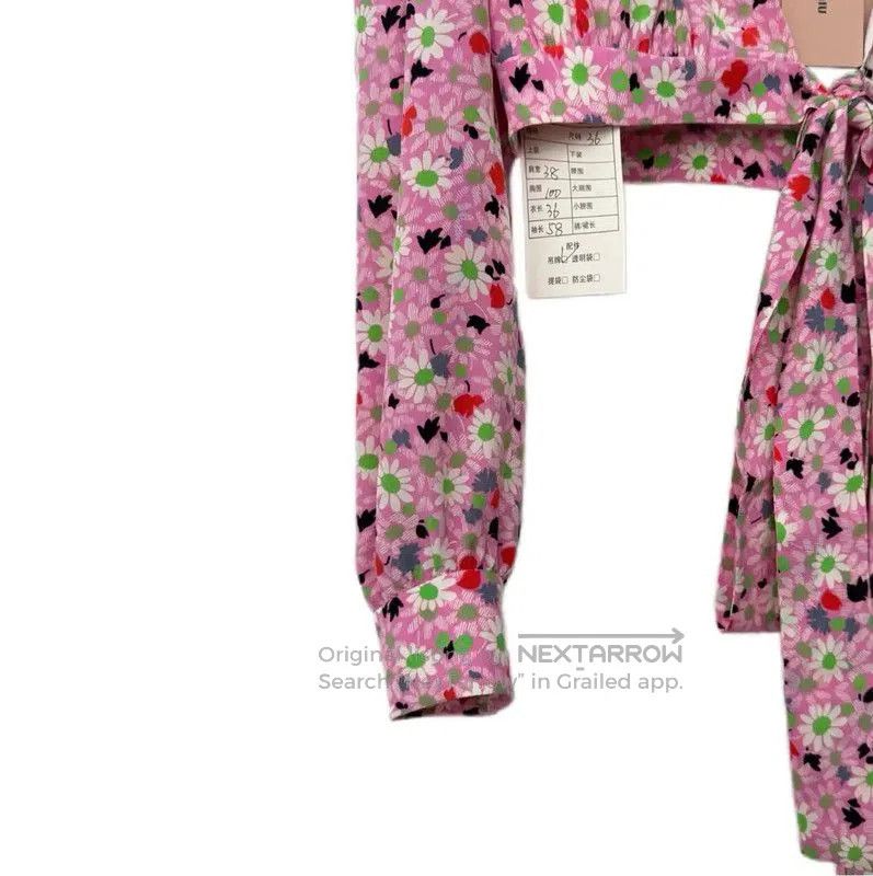 Miu Miu Miu Miu Pink Cotton Blend Crop Top . Size S / US 4 / IT 40 - 7 Thumbnail