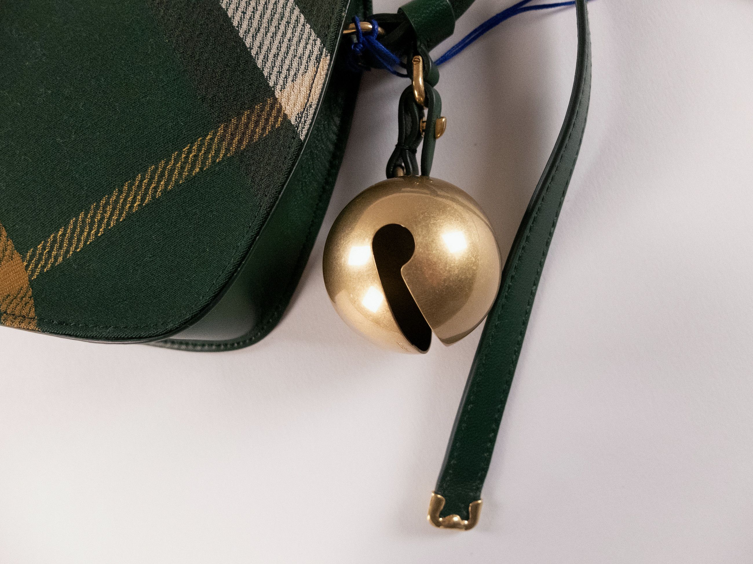 Burberry BURBERRY Shield green check canvas leather shoulder bag Size ONE SIZE - 4 Thumbnail